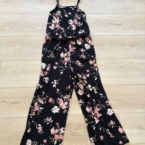 Maurices Black Floral Jumpsuit